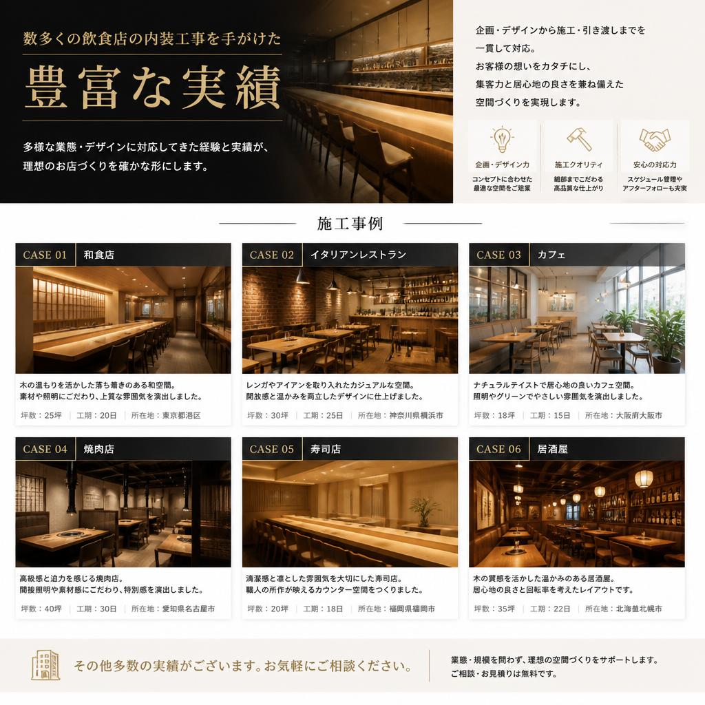 実績豊富な施工事例
